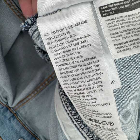 Levi's Denim Trucker Jean Jacket Juniors Size XL Blue Light Wash Denim - Picture 9 of 12